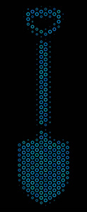 半色调圆的铲拼贴图标