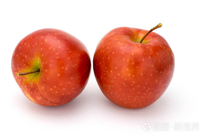 在一张白纸两个红苹果