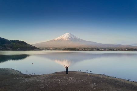 河口湖湖山梨日本富士山