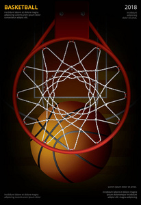 篮球海报广告矢量图图片