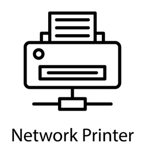 网络打印机线路设计图标