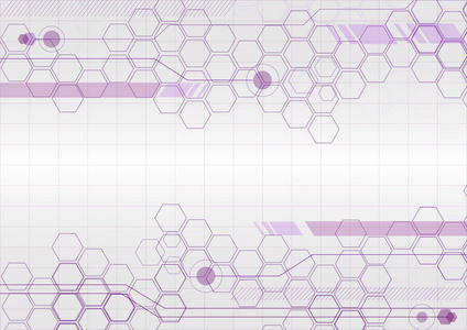 抽象六边形背景。技术多边形设计。数字未来主义。向量
