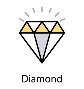 一个闪闪发光的立方水晶宝石的图形设计, 使钻石的图标