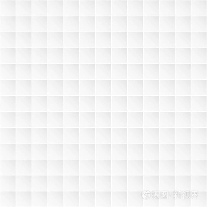 白色装饰几何纹理.无缝方格图案