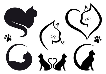 小猫图案符号可复制图片