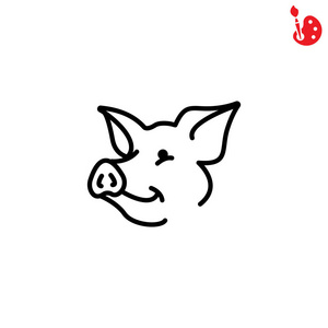 猪，牲畜图标