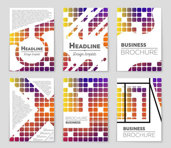 抽象矢量布局背景集。艺术模板设计 列表 页面 样机宣传册主题样式 横幅 想法 封面 小册子 打印 传单，书，空