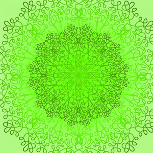 绿色圆圈花边装饰