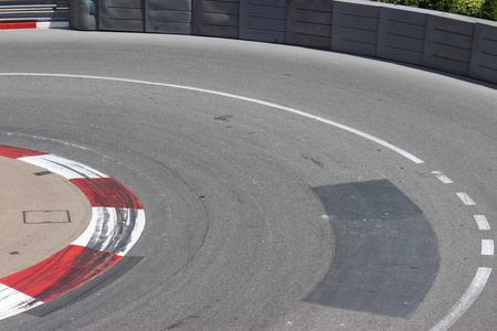 赛车沥青和遏制在摩纳哥大奖赛上的纹理