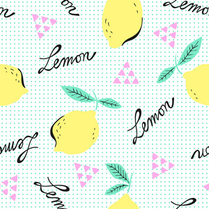 无缝模式与柠檬水果