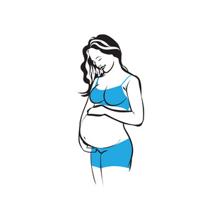 孕妇符号矢量