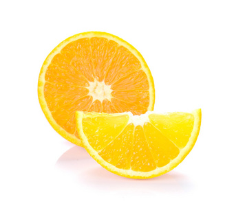 橙白色背景上切块