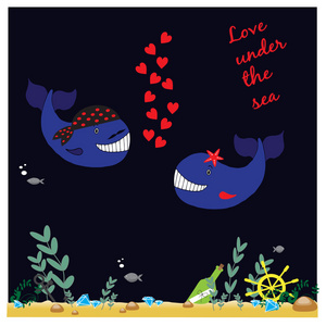 在海底爱鲸鱼坠入爱河