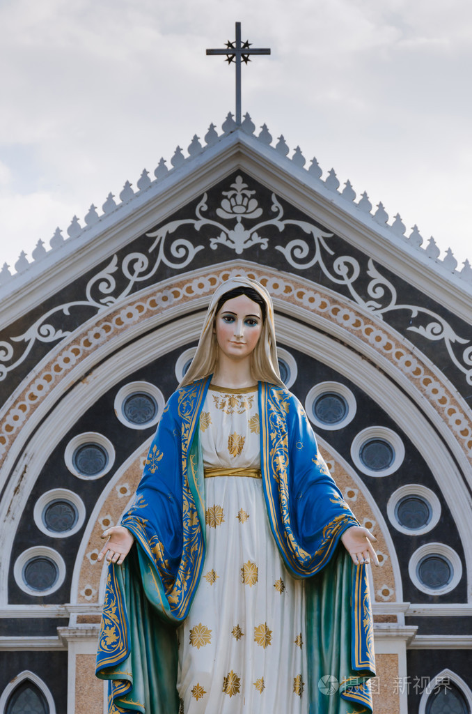 大教堂的圣母无原罪尖竹汶府,泰国圣玛利亚雕像