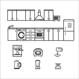 厨房室内与家具和家用电器图片
