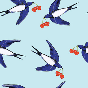 春天的燕子卡通图片