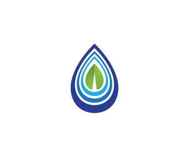 水下降 logo 模板矢量图