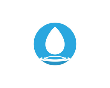 水下降 logo 模板矢量图