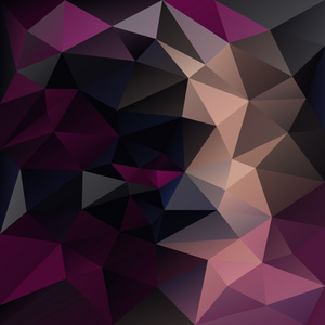 在紫色和黑色的深色三角形图案矢量抽象不规则多边形背景