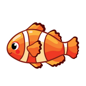 小丑鱼插画-小丑鱼手绘-小丑鱼卡通图-摄图新视界