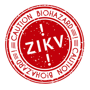 红色和白色 Zika 戳