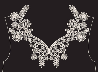 刺绣的花边图片