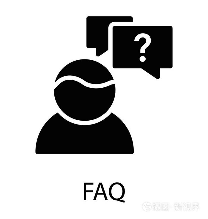 一个人的头像有问号符号在消息框中, 表示 faq 概念