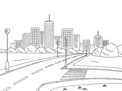 描边城市图片-描边城市素材-描边城市插画-摄图新视界