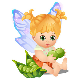 卡通豌豆植物图片