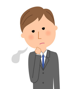 年轻的商人叹息照片