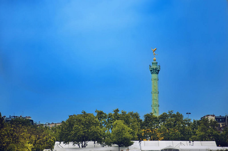 法国, 法兰西岛, 巴黎, 巴士底镇广场, 七月柱照片