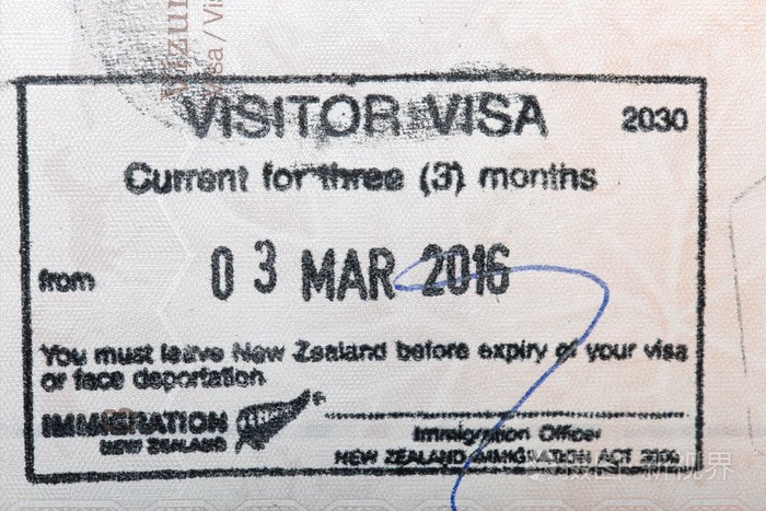 签证盖章法属波利尼西亚移民管制护照页签证盖章旅行或旅游的概念