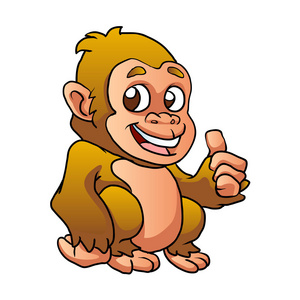 宝贝大猩猩卡通插图照片