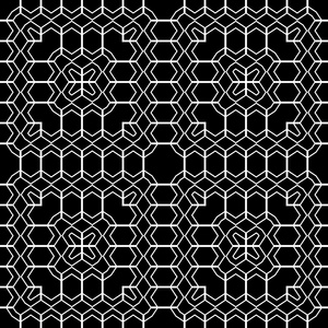 设计无缝单色几何图案
