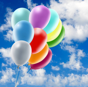礼盒里飘出气球图片