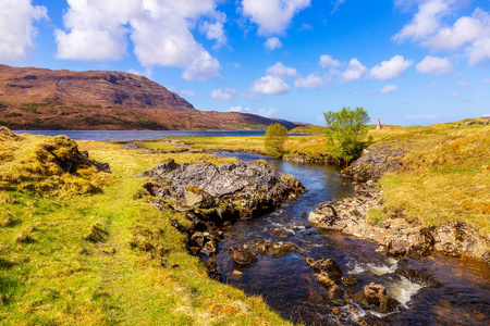 Assynt 湖 Ardvreck 城堡遗址