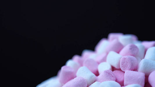 棉花糖粉红色和白色糖果背景