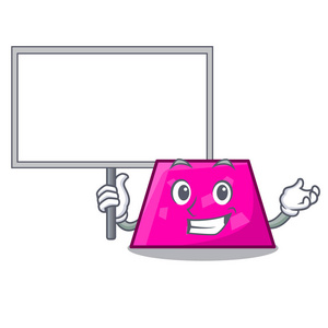 带板梯形字符卡通风格矢量插画照片