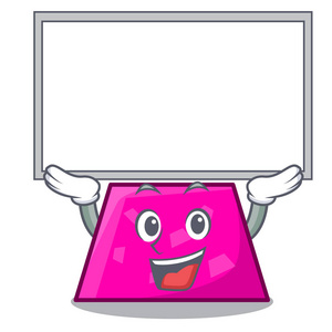 上板梯形字符卡通风格矢量插画照片