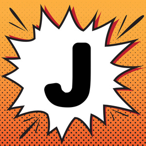 字母 J 符号设计模板元素。向量。漫画风格图标
