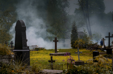 万圣节墓地图片