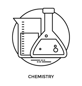 实验室玻璃器皿仪器;烧杯和烧瓶, 科学实验室用化学玻璃照片