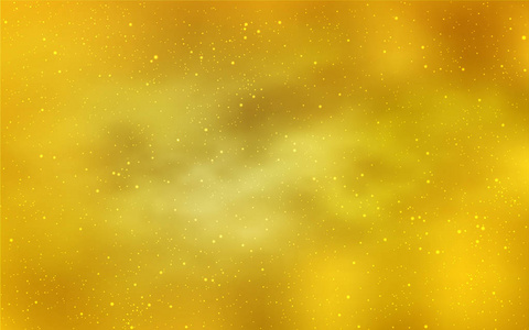 光黄色向量布局与宇宙星。空间星在模糊的抽象背景与梯度。天文学网站模式