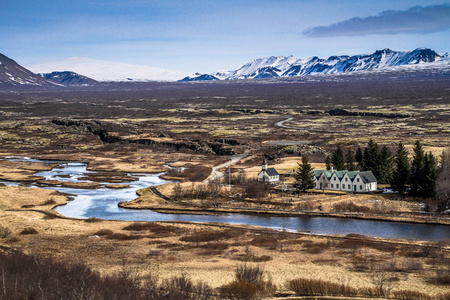 Thingvellir 国家公园在冰岛。ingvellir 或 Thingvellir 国家公园在冰岛, 是一个历史, 文化, 