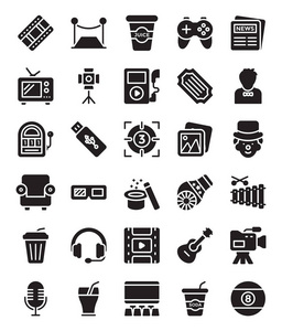 媒体和娱乐图标照片