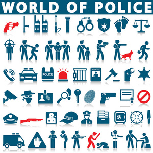 警察和法律的图标