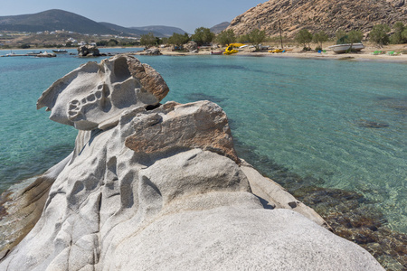 令人惊奇的海景Kolymbithres海滩帕罗斯岛希腊