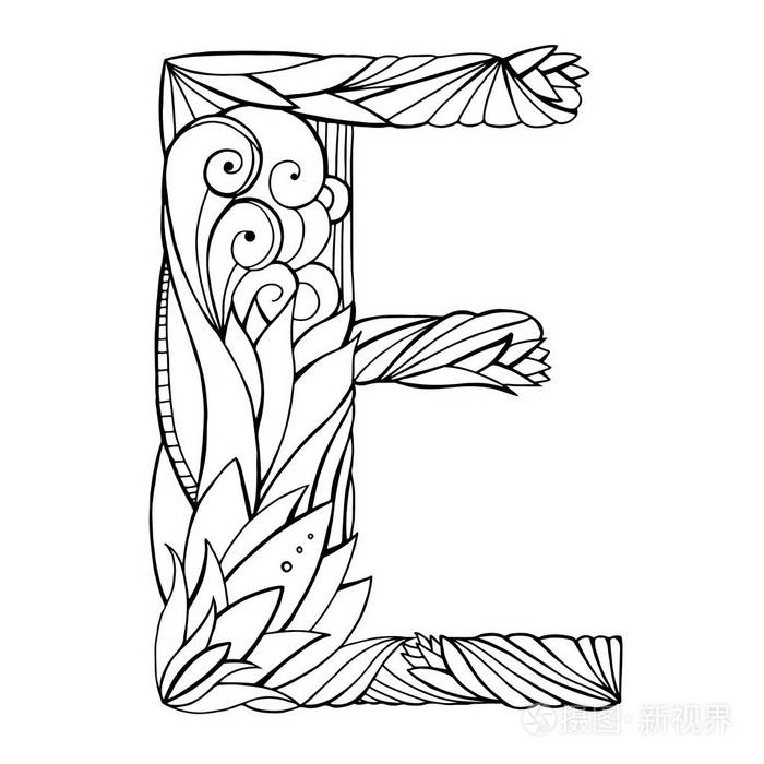 绘图的大写字母 e插画-正版商用图片0qddhd-摄图新视界