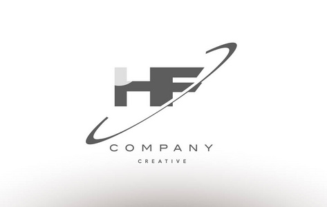 hf h f 耐克灰色字母字母徽标