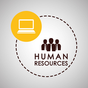 人力资源设计。人的图标。员工理念 